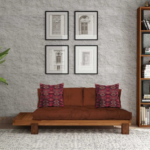 Șezlong, Atelier del Sofa, 135PLT1117, Lemn , Teak / Roșu țiglă