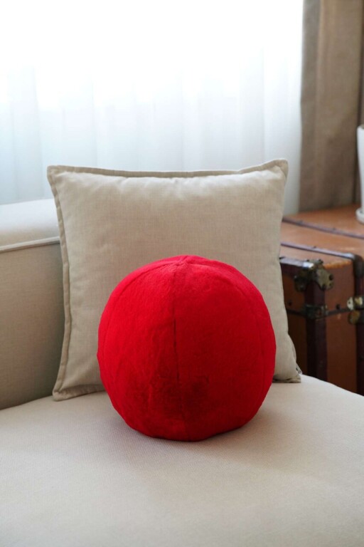 Perna, Pelus Top, 25x25x25 cm, 75% RECYCLED POLYESTER/25% POLYESTER, Rosu