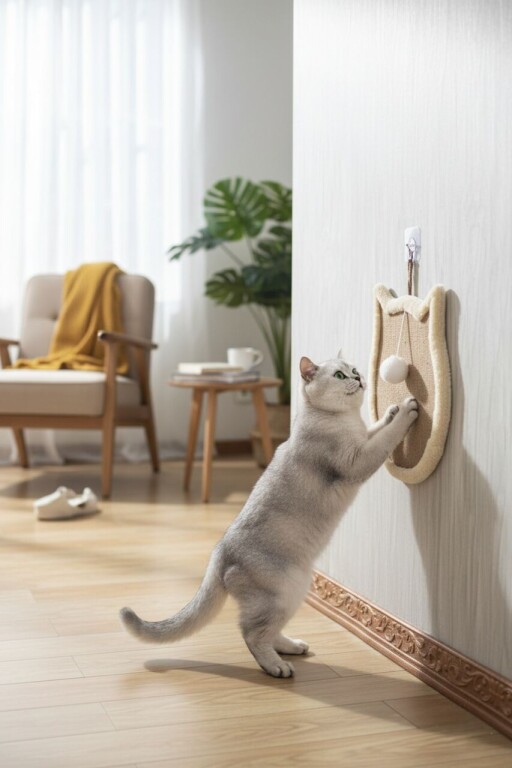 Jucărie pentru pisici din material textil, Paws &amp; Whiskers, Kedi, Tesatura Welsoft, Crem