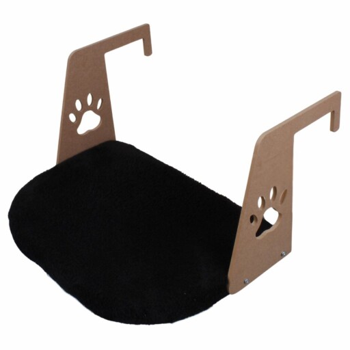 Pat pentru pisici, Paws &amp; Whiskers, Riana, Tesatura Welsoft, Negru