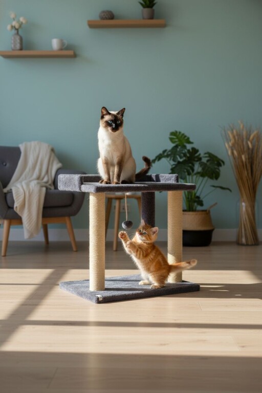 Pat pentru pisici, Paws &amp; Whiskers, Liza, Tesatura Welsoft, Antracit