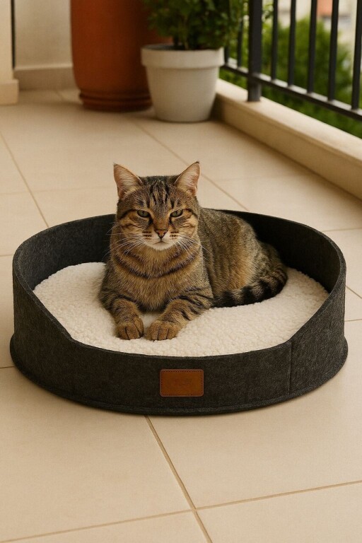 Pat pentru animale de companie, Paws &amp; Whiskers, Robin, Material exterior: 100% poliester, Gri