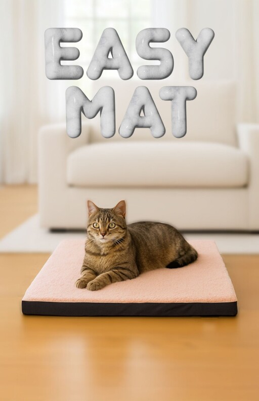 Pat pentru animale de companie, Paws &amp; Whiskers, Easy Mat 80 x 100, Material exterior: 100% poliester, Roz