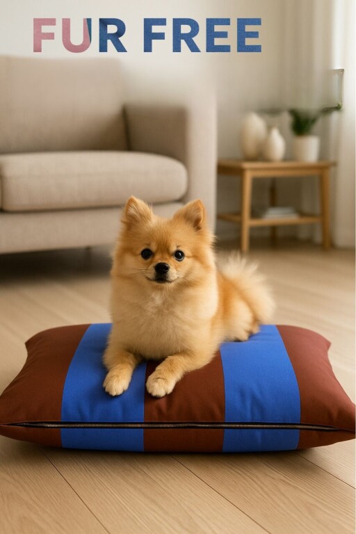 Pat pentru animale de companie, Paws &amp; Whiskers, Fur Free 50 x 70, Material exterior: 100% poliester, Maro/Mov