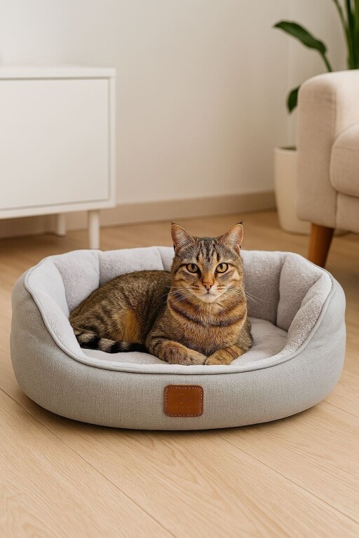 Pat pentru animale de companie, Paws &amp; Whiskers, Coco S, Material exterior: 100% poliester, Gri
