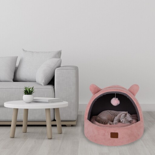 Pat pentru animale de companie, Paws &amp; Whiskers, Tom Cat, Material exterior: 100% poliester, Roz