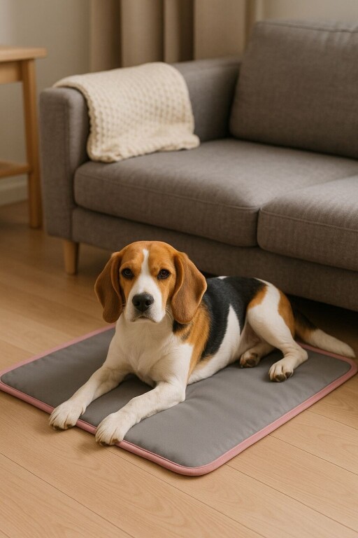 Pat pentru animale de companie, Paws &amp; Whiskers, Thermo Mat 40 x 60, Material exterior: 100% poliester, Gri