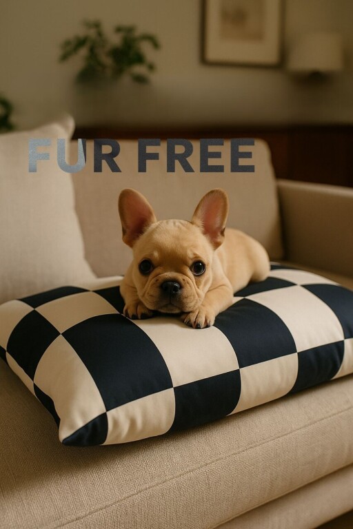 Pat pentru animale de companie, Paws &amp; Whiskers, Fur Free 64 x 88, Material exterior: 100% poliester, Alb/Negru