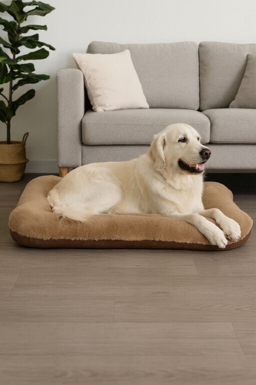 Pat pentru animale de companie, Paws &amp; Whiskers, Sally Dog 75 x 95, Material exterior: 100% poliester, Maro