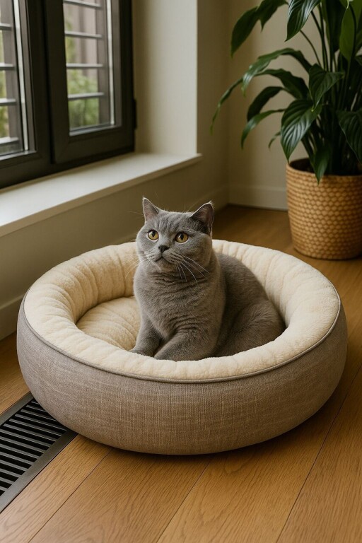 Pat pentru animale de companie, Paws &amp; Whiskers, Bunny 85 x 65, Material exterior: 100% poliester, Bej