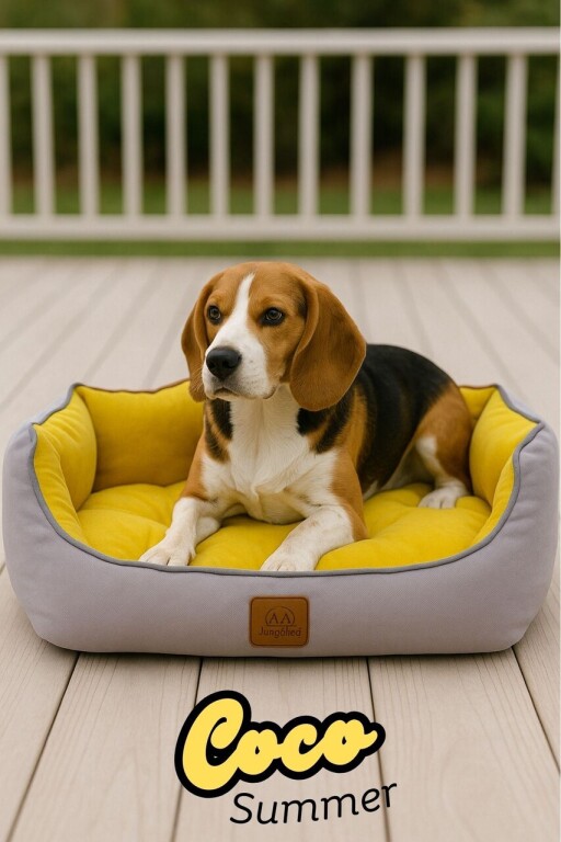 Pat pentru animale de companie, Paws &amp; Whiskers, Coco Summer L, Material exterior: 100% poliester, Galben