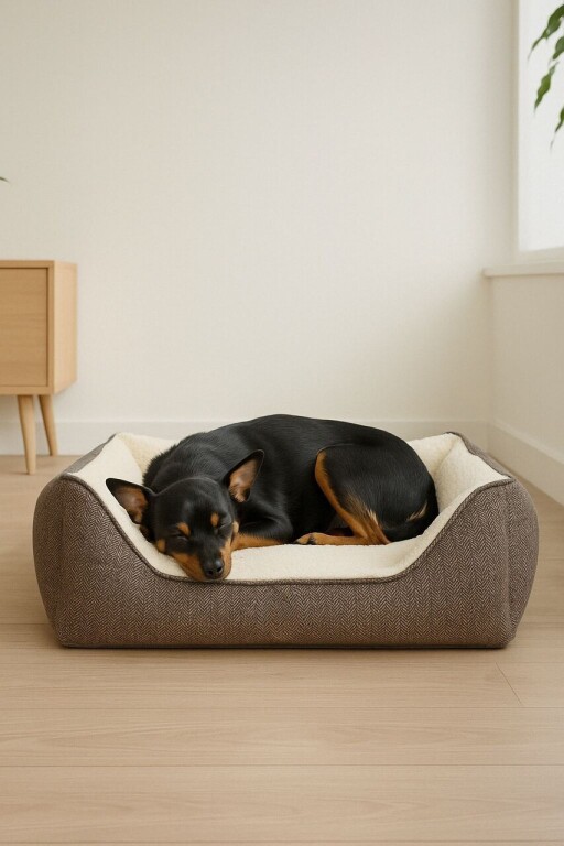 Pat pentru animale de companie, Paws &amp; Whiskers, Zeus 60 x 80, Material exterior: 100% poliester, Maro