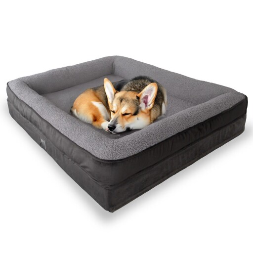 Pat pentru animale de companie, Paws &amp; Whiskers, Felix Dog L, Material exterior: 100% poliester, Antracit / Gri