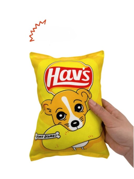 Jucărie pentru câini, Paws &amp; Whiskers, Havhav 1007, Poliester, Galben