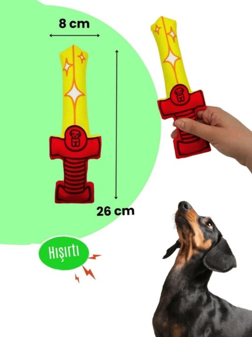 Jucărie pentru câini, Paws &amp; Whiskers, Havhav 1033, MATERIAL TEXTIL PLUȘAT/MATERIAL TEXTIL POLIESTER, Galben rosu