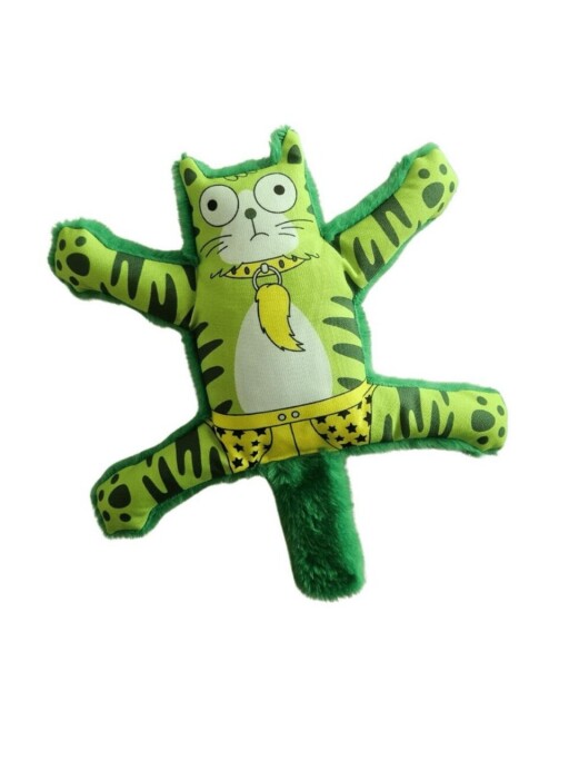 Jucărie pentru câini, Paws &amp; Whiskers, Havhav 1022, MATERIAL TEXTIL PLUȘAT/MATERIAL TEXTIL POLIESTER, Verde