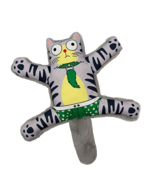 Jucărie pentru câini, Paws &amp; Whiskers, Havhav 1023, MATERIAL TEXTIL PLUȘAT/MATERIAL TEXTIL POLIESTER, Gri