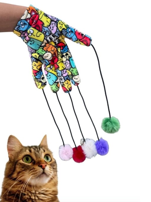 Jucărie pentru pisici, Paws &amp; Whiskers, Miyav 1017, ȚESĂTURĂ 100% BUMBAC, Multicolor