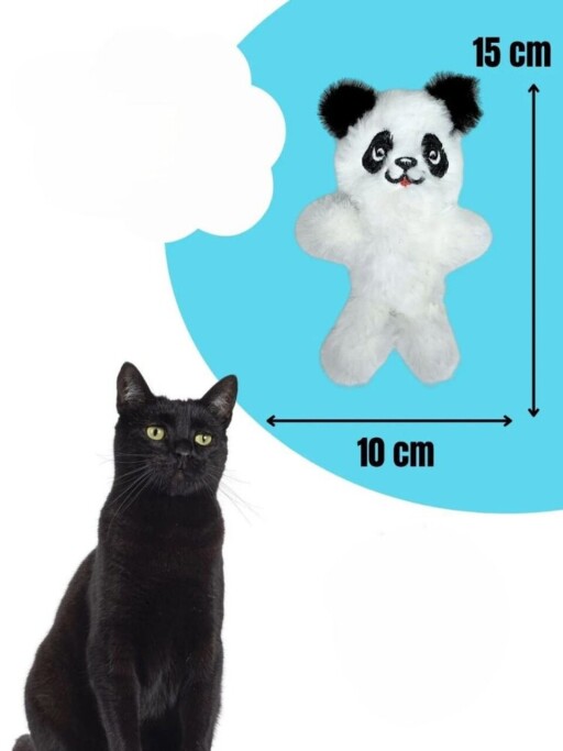 Jucărie pentru pisici, Paws &amp; Whiskers, Miyav 1020, 100% MATERIAL TEXTIL PLUȘOS, Alb / Verde / Albastru
