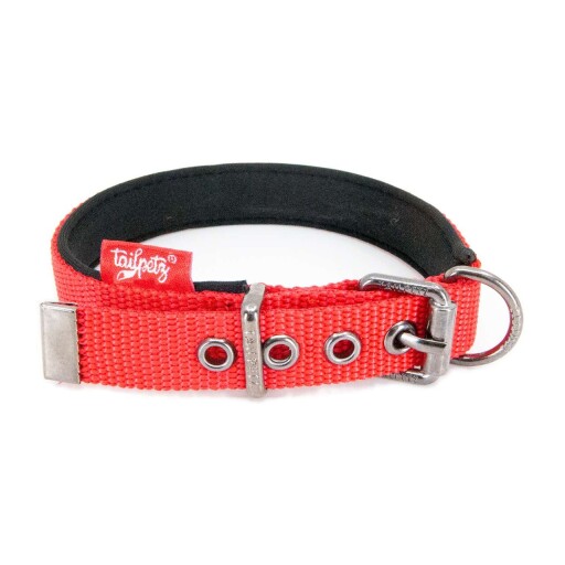 Zgarda pentru câini, Paws &amp; Whiskers, Comfy, Poliester, Rosu