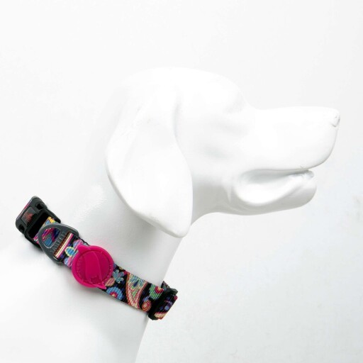 Zgarda pentru câini, Paws &amp; Whiskers, Paisley, Poliester, Multicolor