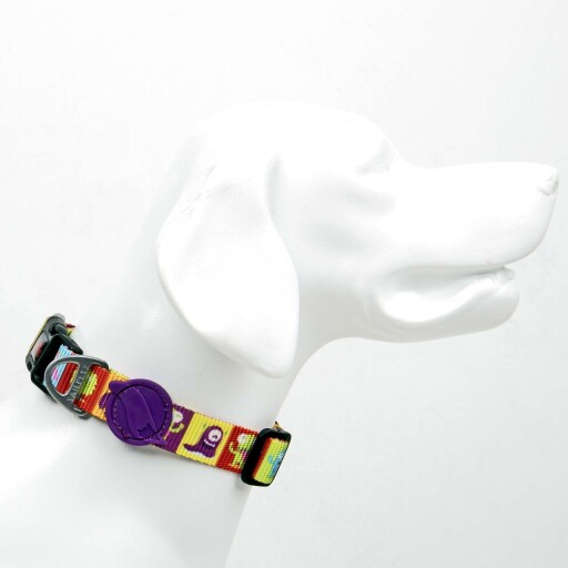 Zgarda pentru câini, Paws &amp; Whiskers, Alliens, Poliester, Multicolor