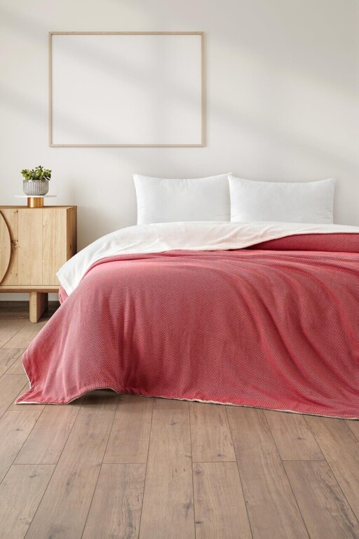 Patura Double, L'essentiel Maison, Likya, Amestec bumbac, Rosu