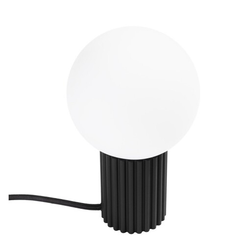 Veioză neagră cu abajur din sticlă (înălțime 19 cm) Orbital – Sollux