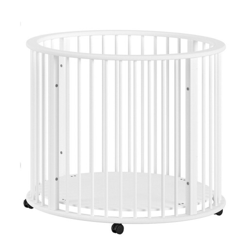 Țarc pentru copii alb din lemn de fag 90x90 cm Dino – Vipack