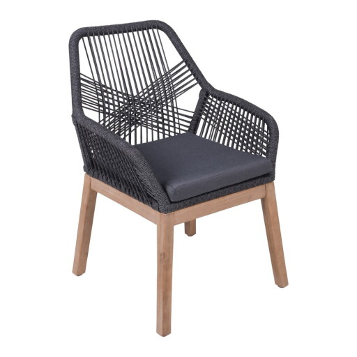 Scaun de grădină gri din lemn masiv Pomona – Garden Pleasure