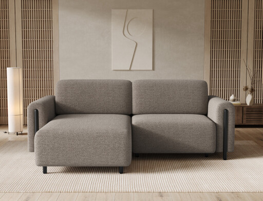 Coltar extensibil stanga 3 locuri ELTAP, LT-BL-20ROY, Acossta, 244x154x95 cm, lemn/poliester, maro/negru