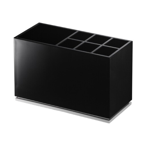 Suport pentru periuța de dinți negru din plastic Mist – YAMAZAKI