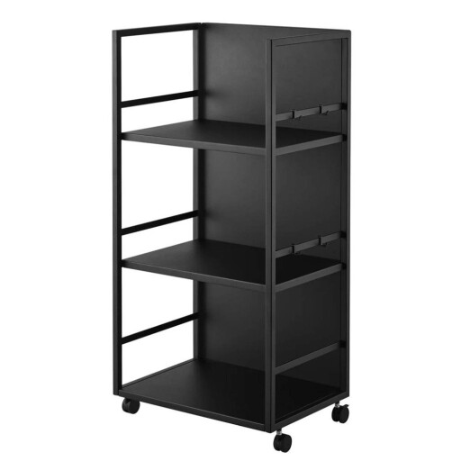 Etajeră pe roți neagră din metal 42x84,5x32 cm Tower – YAMAZAKI