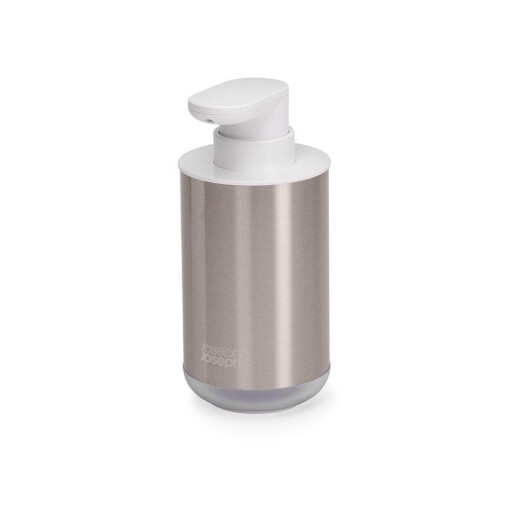 Dozator de săpun lichid argintiu din oțel inoxidabil 300 ml Duo Steel – Joseph Joseph