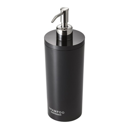Dozator de săpun lichid negru din plastic 500 ml Round – YAMAZAKI