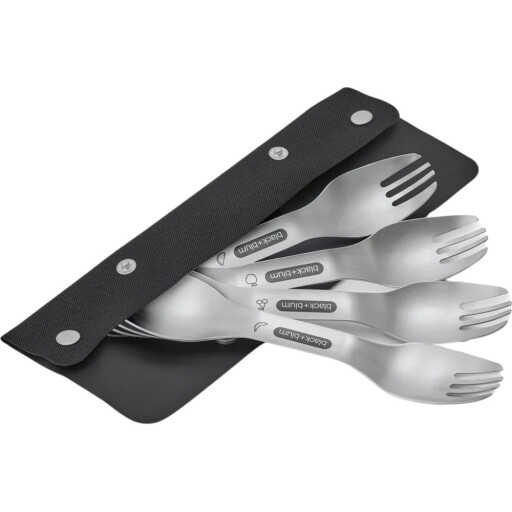 Set de furculițe argintiu din oțel inoxidabil 4 buc. Spork – Black + Blum