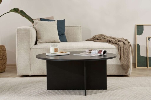 Masuta de cafea, Hanah Home, Soleil, 90x40x90 cm, Negru