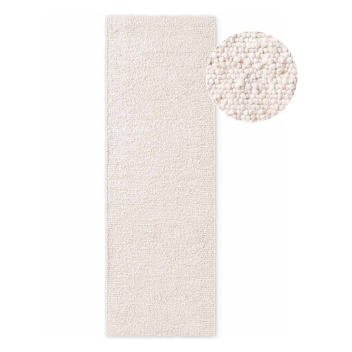 Covor tip traversă fildeș țesut manual din material bouclé 80x200 cm Notting Hill Portobello – Ted Baker