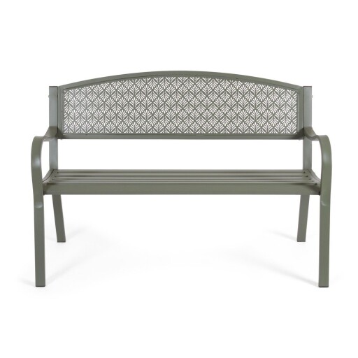 Bancă de grădină kaki din metal Lizette – Bizzotto