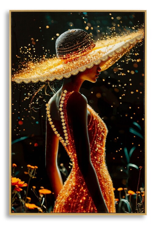 Tablou decorativ, Mauro Ferretti, Illumy -A, 62x92 cm, lemn de pin/canvas, multicolor