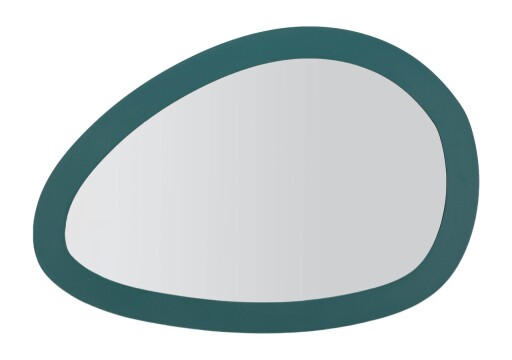 Oglinda decorativa, Mauro Ferretti, Saturn, 71x1.5x48 cm, fier/MDF, turcoaz