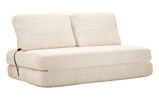 Canapea extensibila 2 locuri, Mauro Ferretti, Faster, 150x100x80 cm, ambalata vidata, poliester/burete, alb