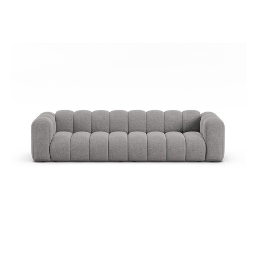 Canapea gri cu tapițerie din chenille 290 cm Lupine – Micadoni