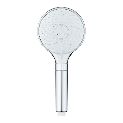 Cap de duș argintiu lucios din plastic ø 12 cm Water Saving – Wenko