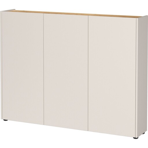 Dulap crem cu aspect de lemn de stejar 138x105x25 cm Libbiano – Germania