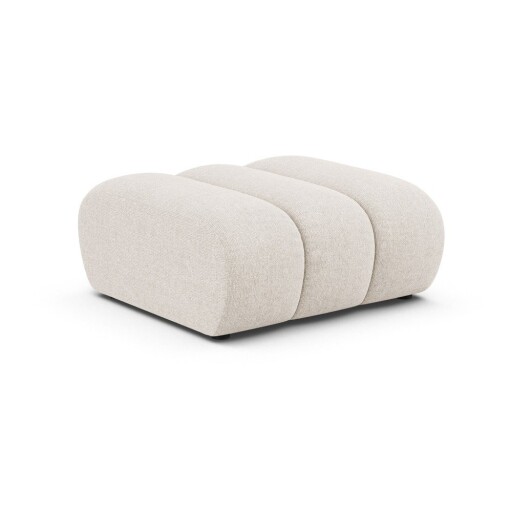 Taburet crem cu tapițerie din chenille Lupine – Micadoni