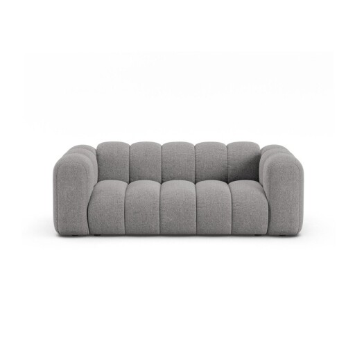 Canapea gri cu tapițerie din chenille 200 cm Lupine – Micadoni