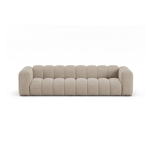 Canapea bej cu tapițerie din chenille 290 cm Lupine – Micadoni