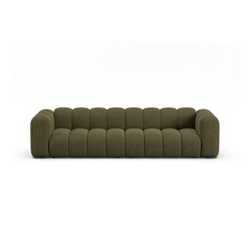 Canapea verde cu tapițerie din chenille 290 cm Lupine – Micadoni