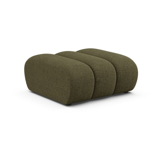 Taburet verde cu tapițerie din chenille Lupine – Micadoni